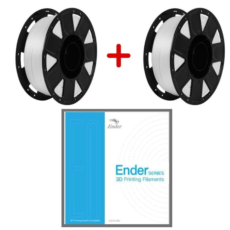 Pack 2 x Filamento 3D PLA Blanco 1kg Ender - Filamentos