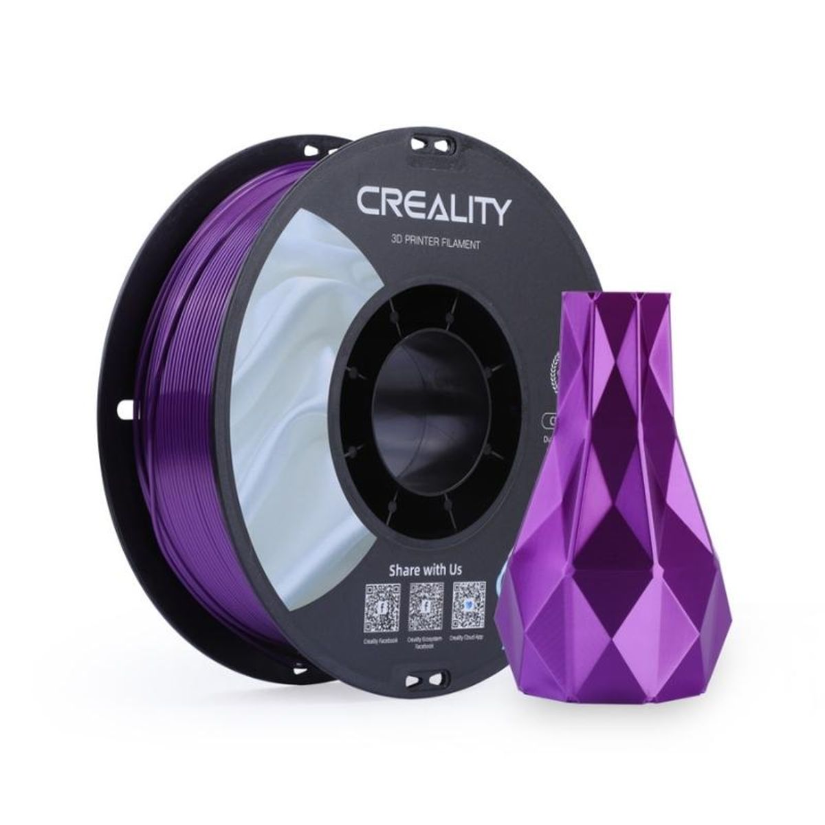 CREALITY - Filamento 3D PLA Seda Morado  Creality - Filamentos
