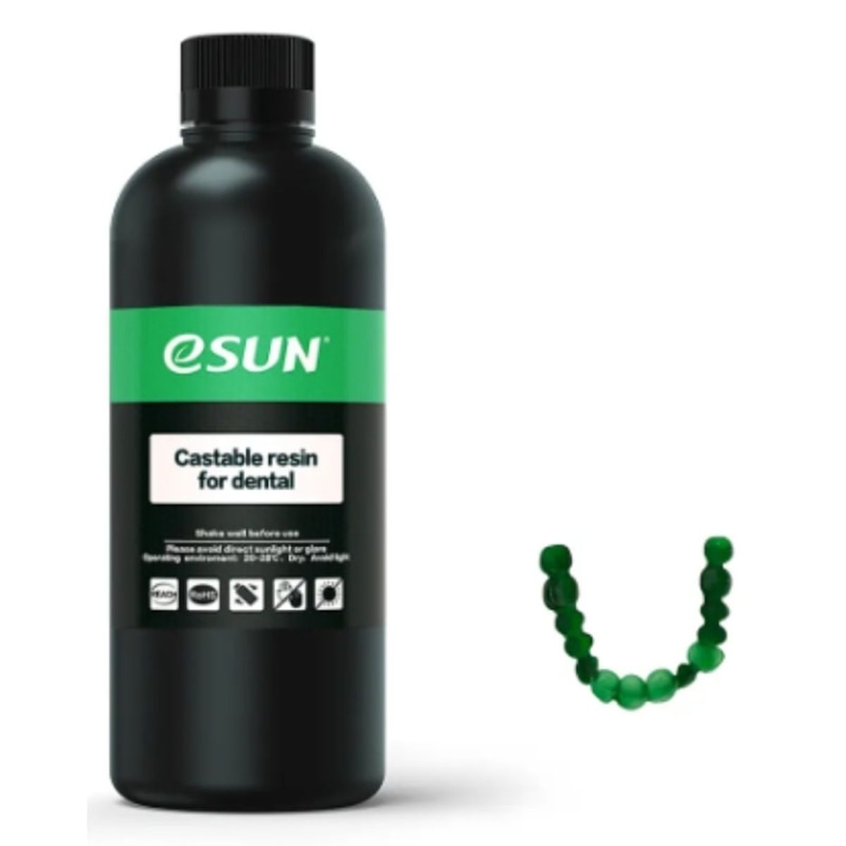 ESUN - Resina 3D Castable Dental Verde para Impresoras 3D 1000g Esun