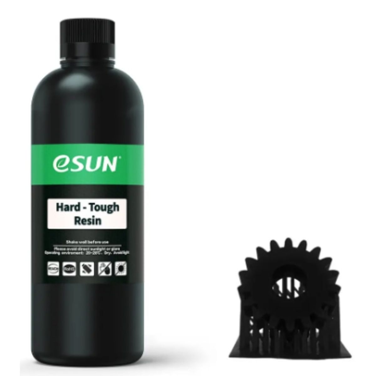 ESUN - Resina 3D Tipo ABS  Hard-Tough Negra para Impresoras 3D  Esun