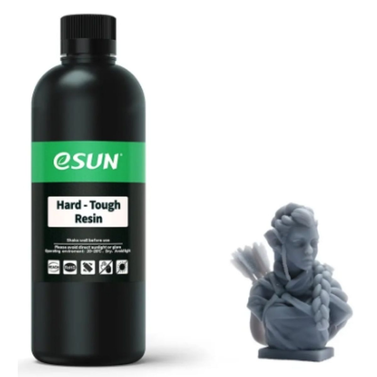 ESUN - Resina 3D Tipo ABS  Hard-Tough Gris para Impresoras 3D 500g Esun