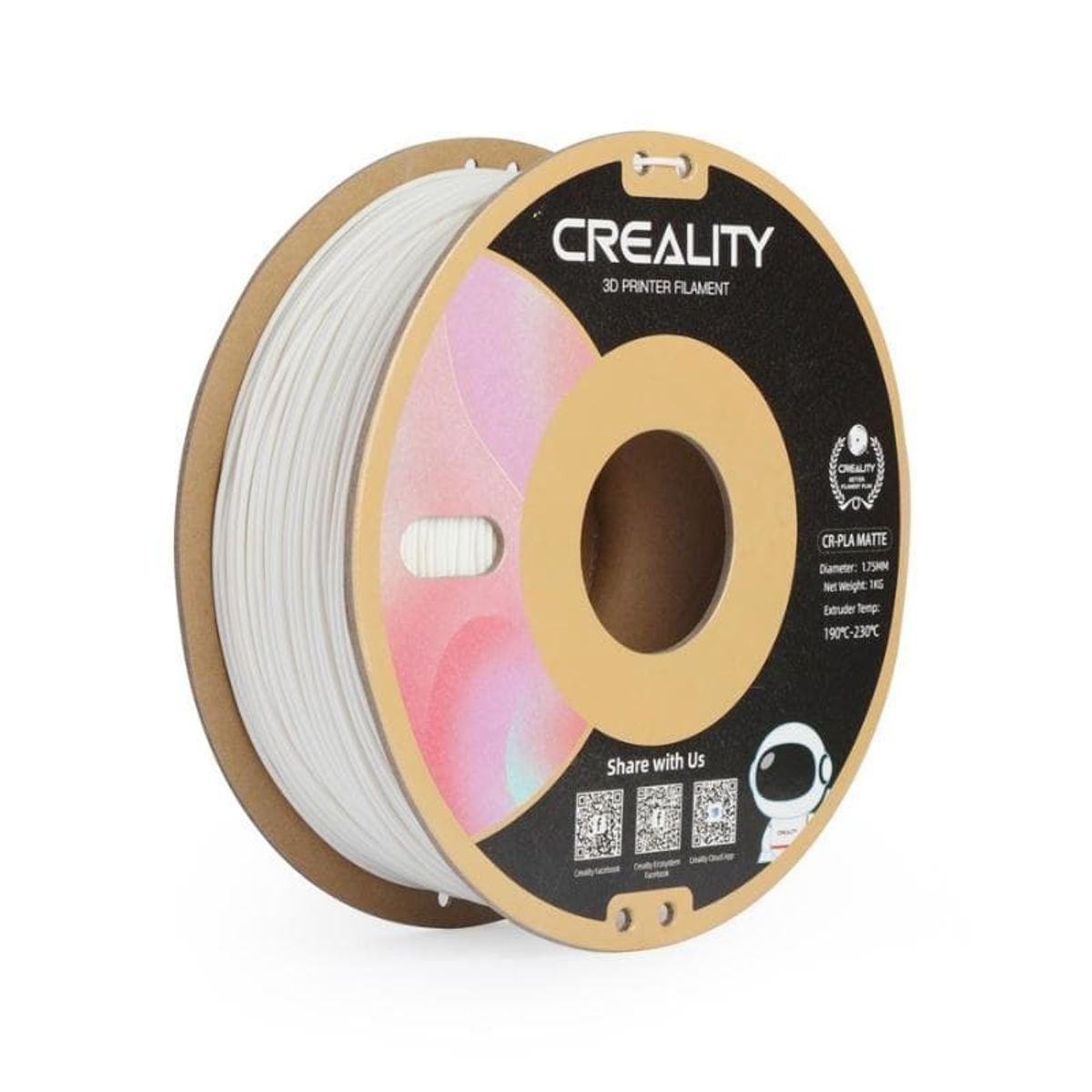 CREALITY - Filamento 3D PLA Mate Blanco Yeso 1kg Creality - Filamentos
