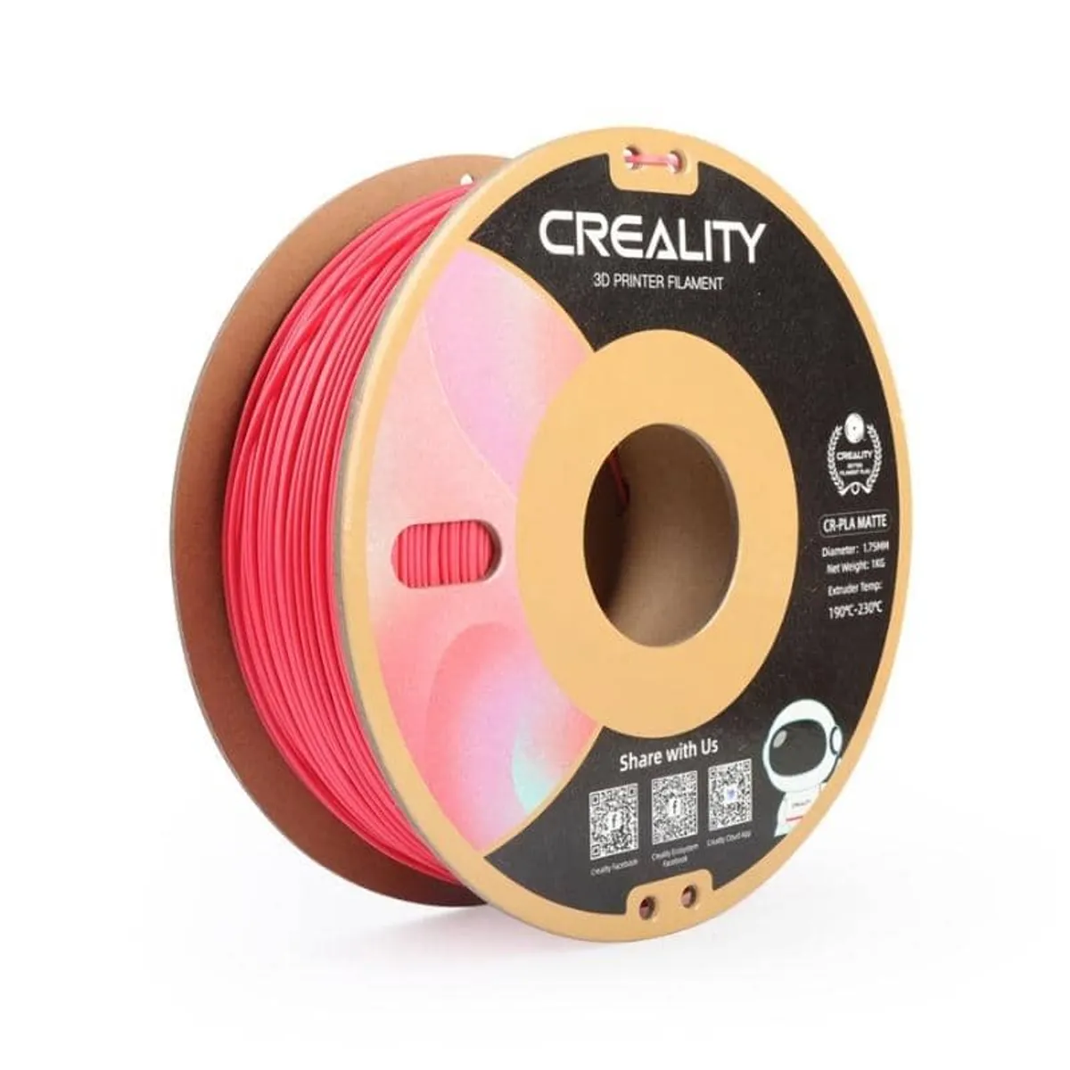 CREALITY - Filamento 3D PLA Mate Rojo Frutilla  Creality - Filamentos