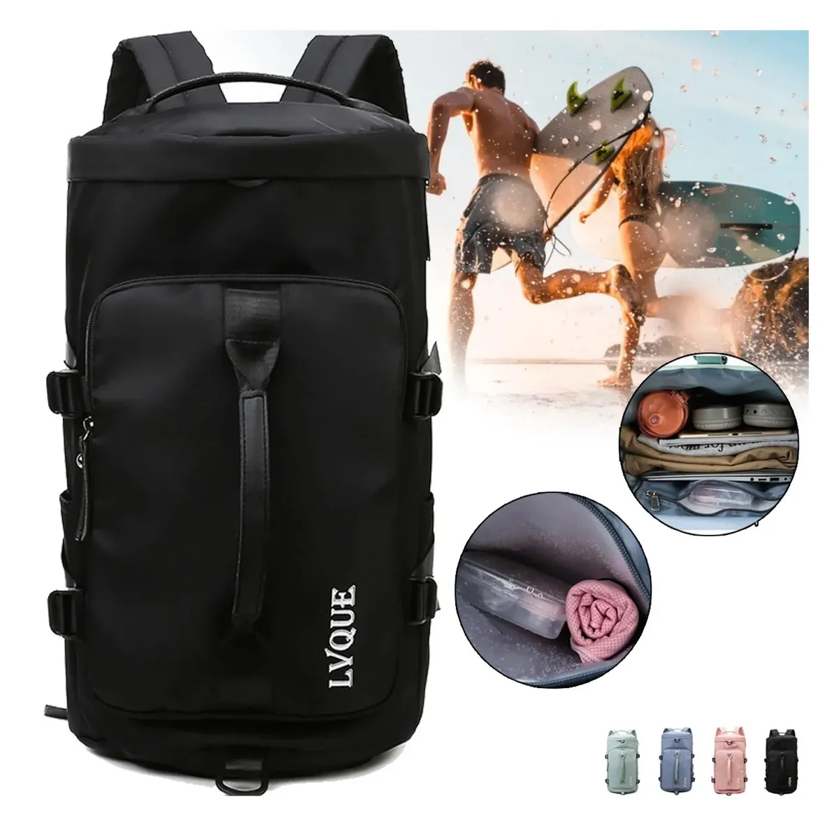GENERICO - Bolso De Viaje Impermeable Mochila Multiusos