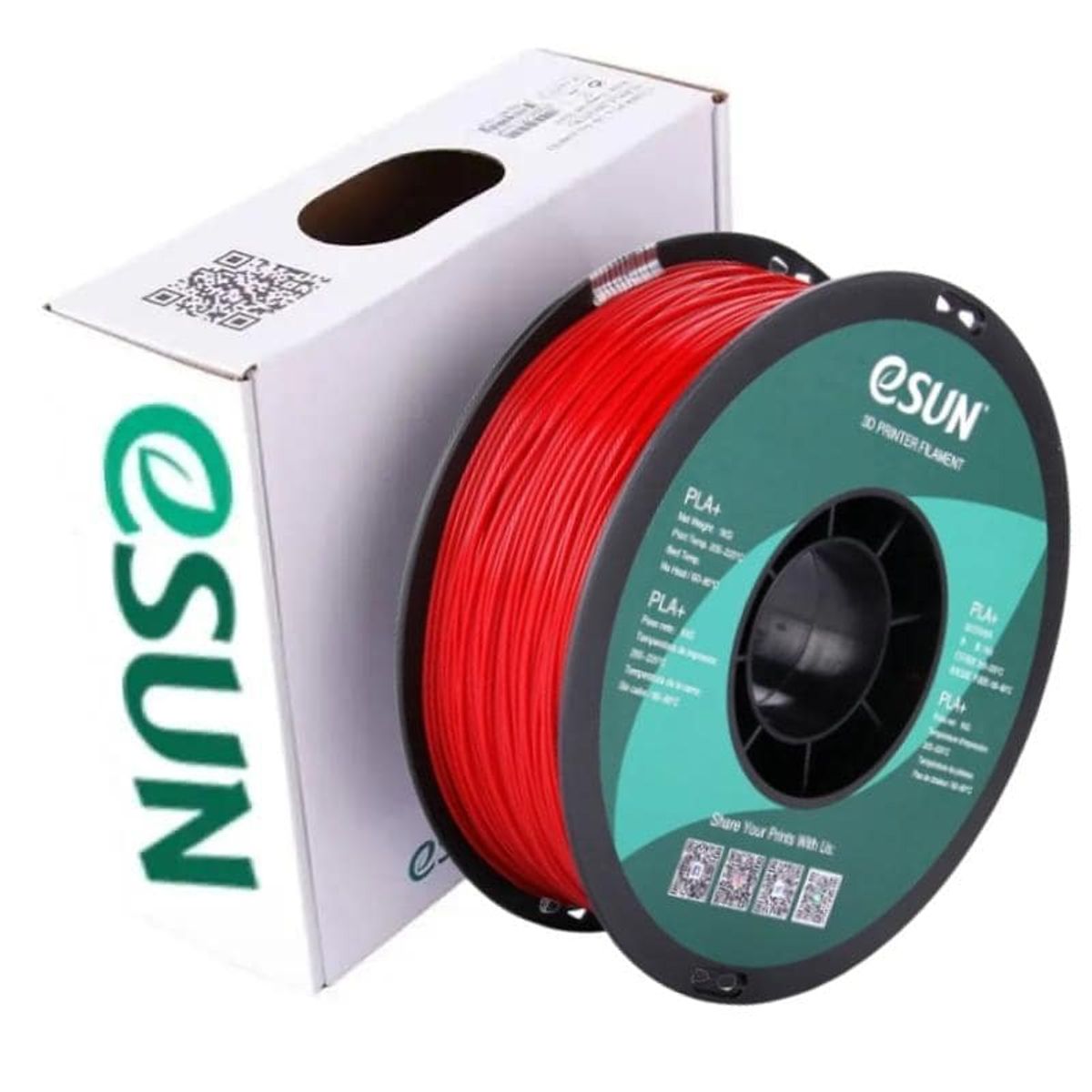 ESUN - Filamento 3D PLA Rojo Fuego 1kg Esun - Filamentos