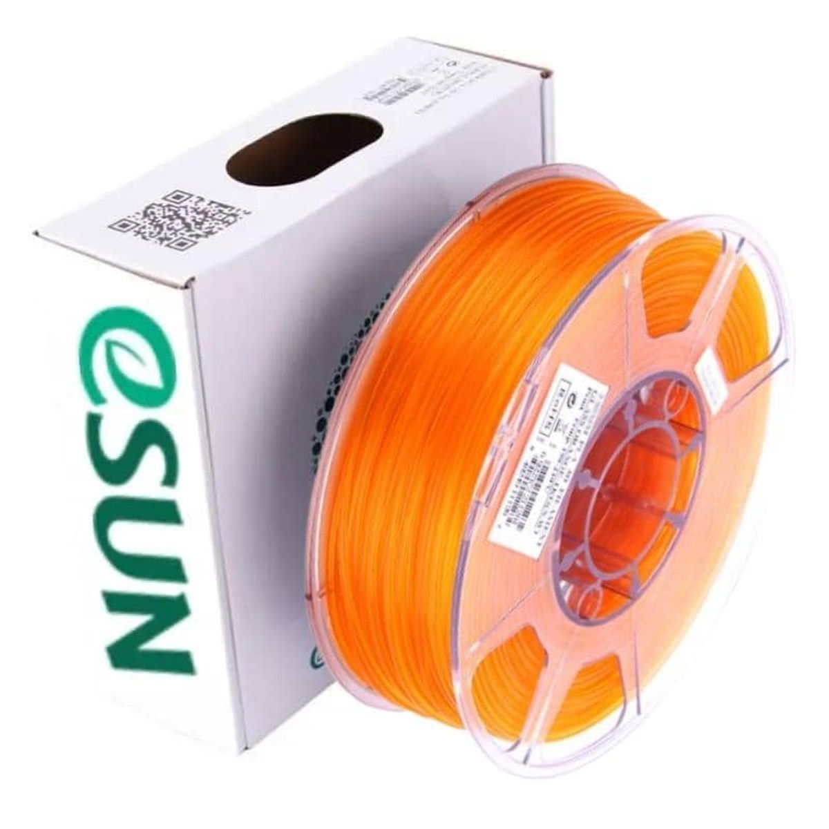 ESUN - Filamento 3D PLA Naranjo Transparente  Esun - Filamentos