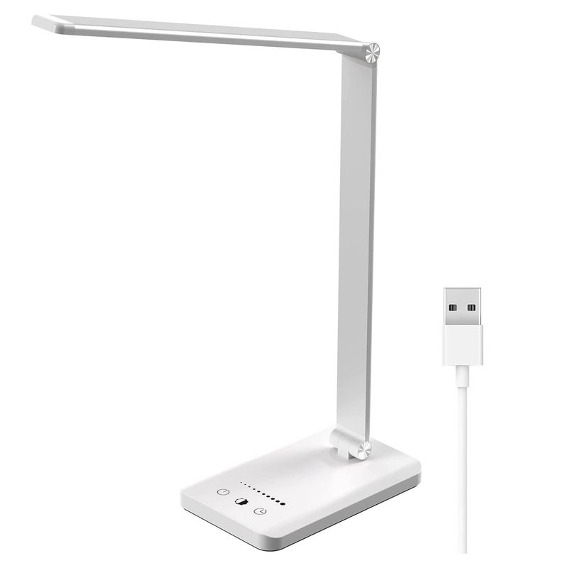 NEWO - Lámpara escritorio led con cargador USB y timer NW-THIN60
