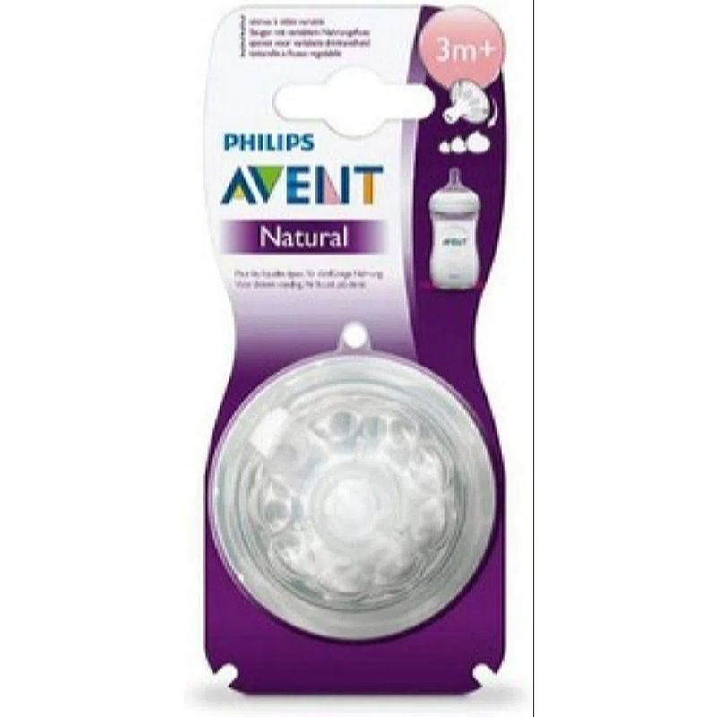 AVENT - 2 x Tetina Natural AVENT 3m+ SCF045/27
