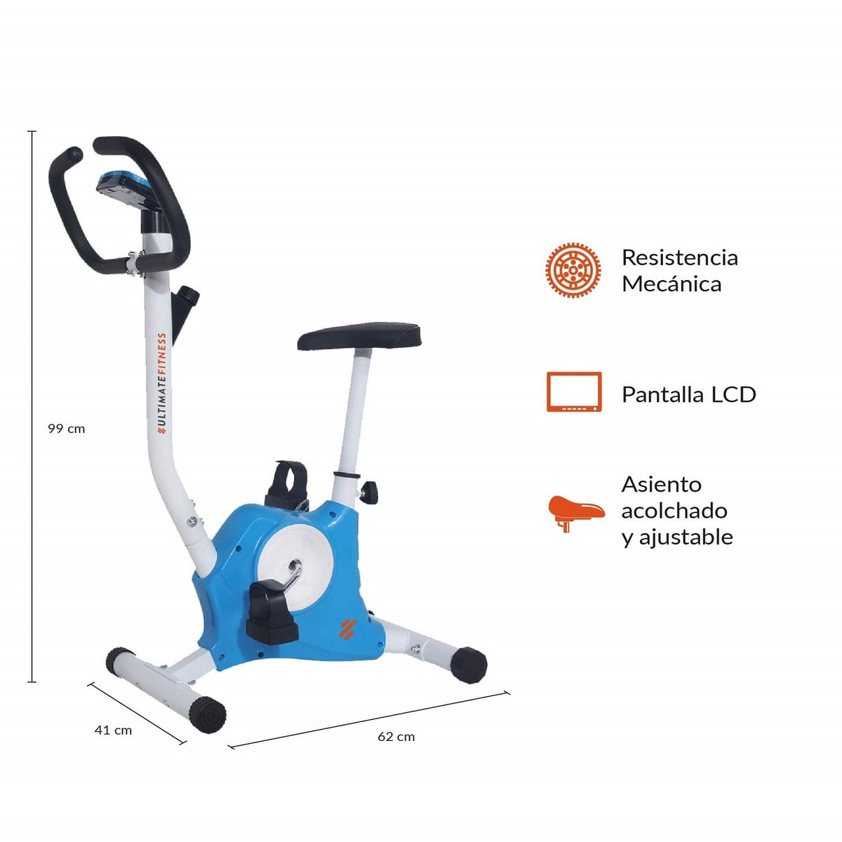 ULTIMATE FITNESS - BICICLETA ESTÁTICA PLEGABLE X10 + BICICLETA ESTÁTICA E10