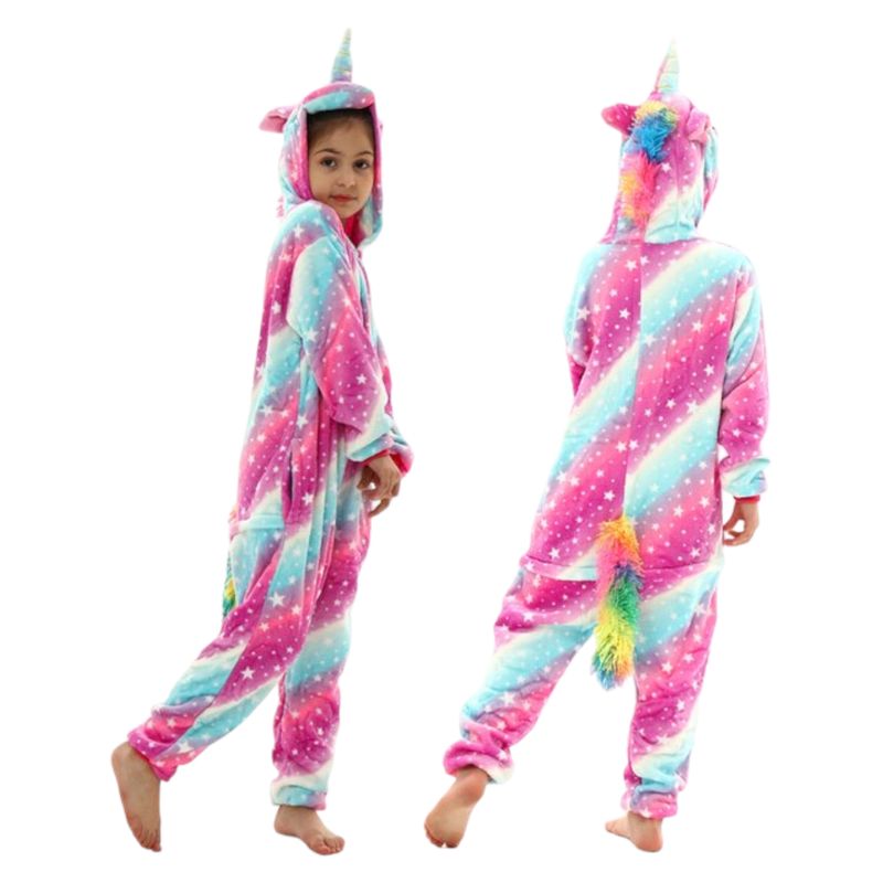 MEDIA LUNA - Pijama Disfraz Enterito de Unicornio para Adulto