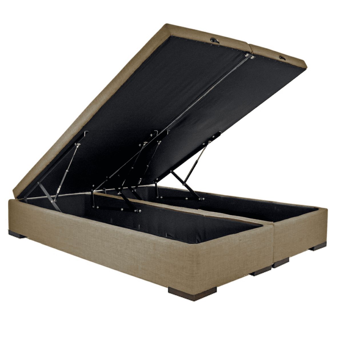 BLOCCARE - Base baul 2 Plazas Beige - Largo 190 cm - Pata 4.5 cm