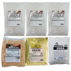 MOHICAN - PROMO AZUFRE + UREA + SALITRE 1KG + TIERRA DIATOMEAS 1,2 KG
