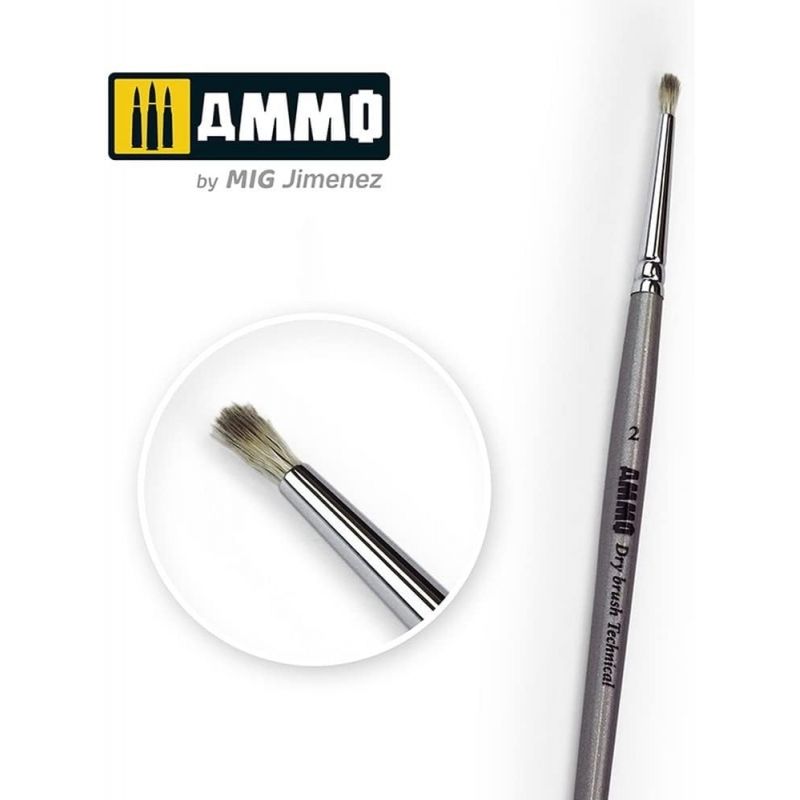 GENERICO - AMMO MIG JIMENEZ AMIG8700 2 DRYBRUSH TECHNICAL BRUSH