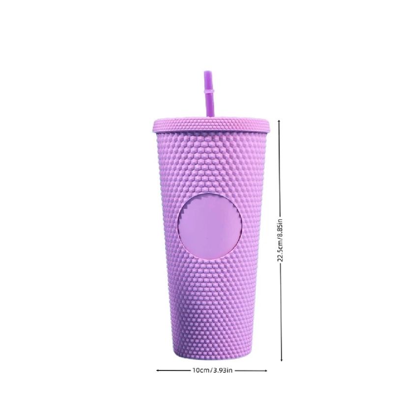 GENERICO - Vaso Térmico Fríocaliente Con Bombilla 700ml Tipo Starbucks