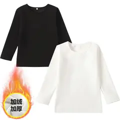 EVERSO - Pack 12 Camiseta De Cuello Redondo Manga Larga 100% Algodón Para Niño