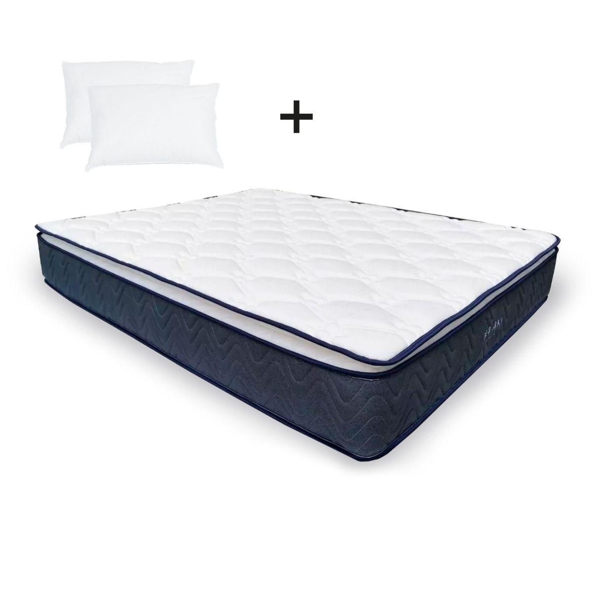 5 SUEÑO - Colchón 2 Plazas De Resortes 5º Sueño Galaxy 150x190x28cm + 2 Almohadas De Regalo