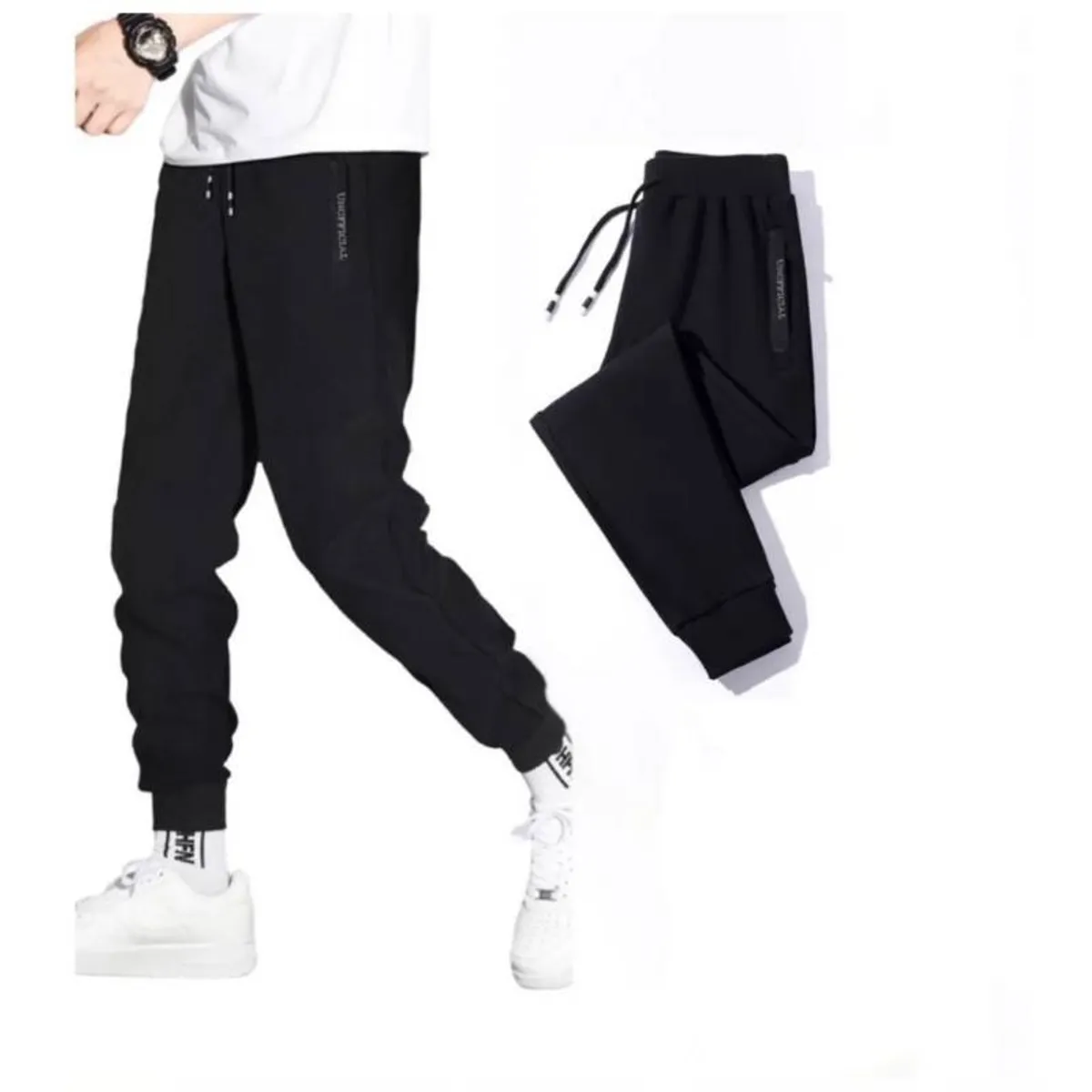EVERSO - Pack 6 Pantalones Buzo Hombre Algodón Sin Polar Cintura Elástica