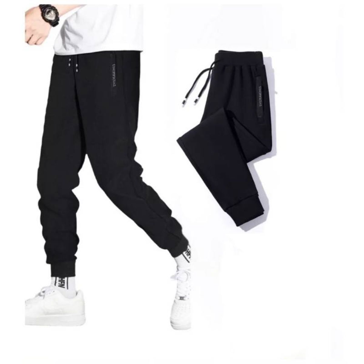 EVERSO - Pack 6 Pantalones Buzo Hombre Algodón Sin Polar Cintura Elástica