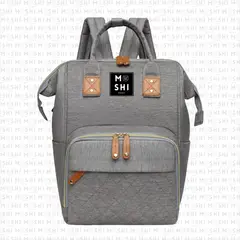 GENERICO - Bolso Mochila Maternal Pañalera Diseño Sticky Gris