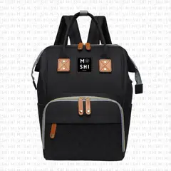 GENERICO - Bolso Mochila Maternal Pañalera Diseño Sticky Negro