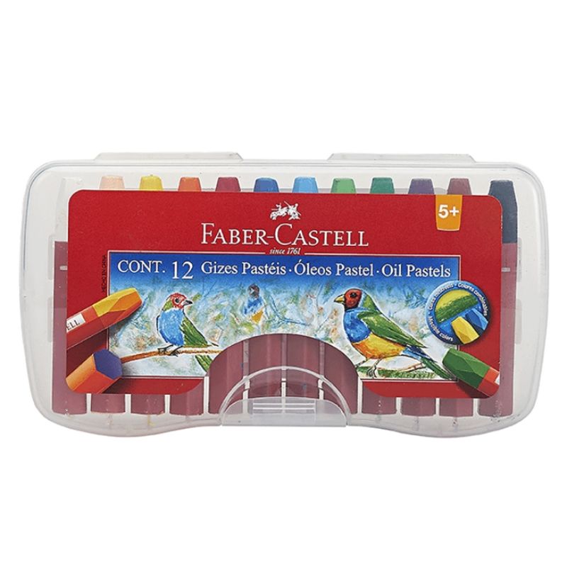 FABER-CASTELL - Lápiz Pastel Escolar Graso 12 Colores
