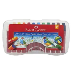 FABER-CASTELL - Lápiz Pastel Escolar Graso 12 Colores