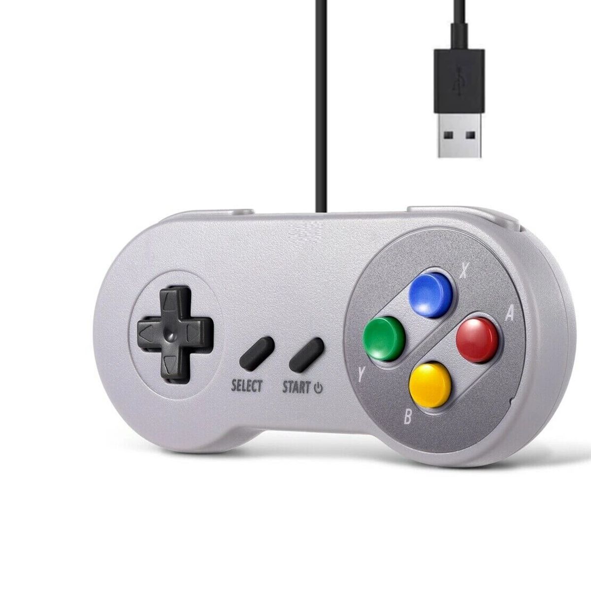 DBLUE - Gamepad USB Retro para Super Nintendo 8 Botones SNES DBC1009