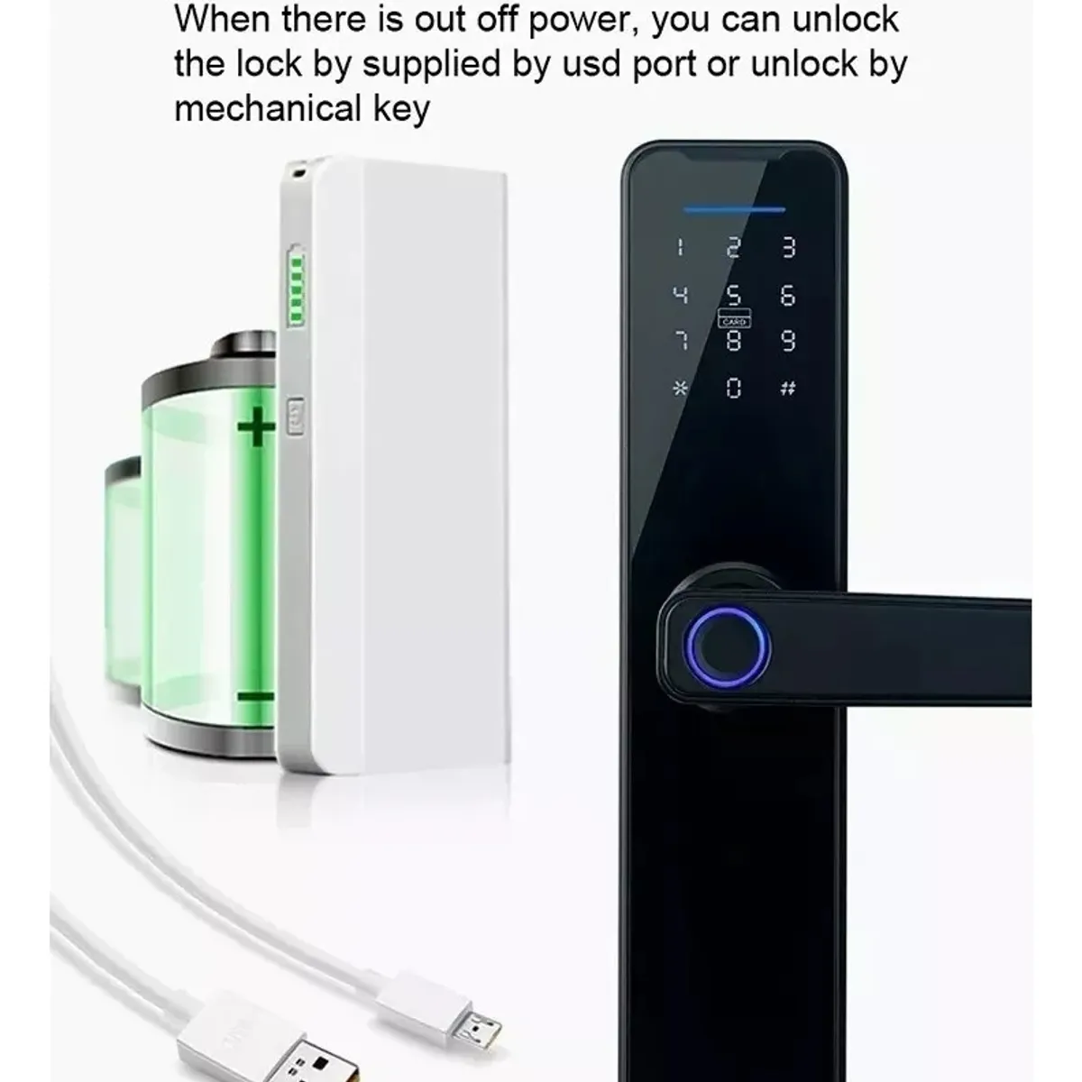 GENERICO - Cerradura Chapa Digital Electrónica Inteligente Wifi Huella