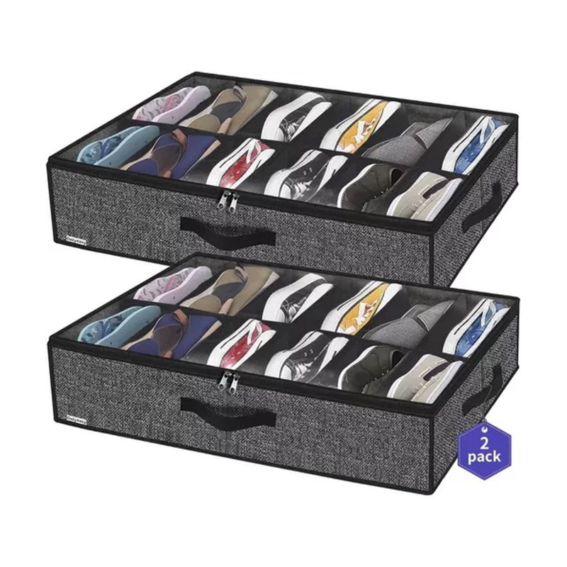 GENERICO - 2 Pack Bolsa Guardar Zapatos Debajo De La Cama Organizador