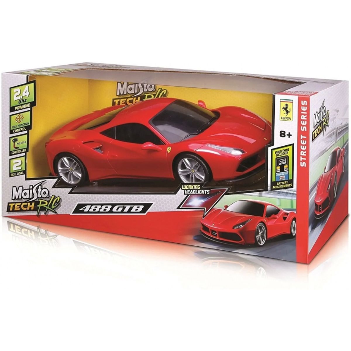 MAISTO - MAISTO 82133 R C 1:8 FERRARI 488GTB