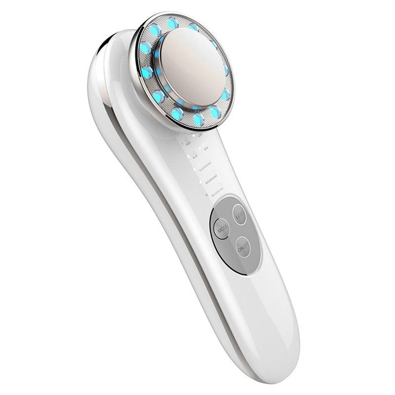 TIOZONEY - Masajeador ultrasónico facial con LED para el cuidado de la piel