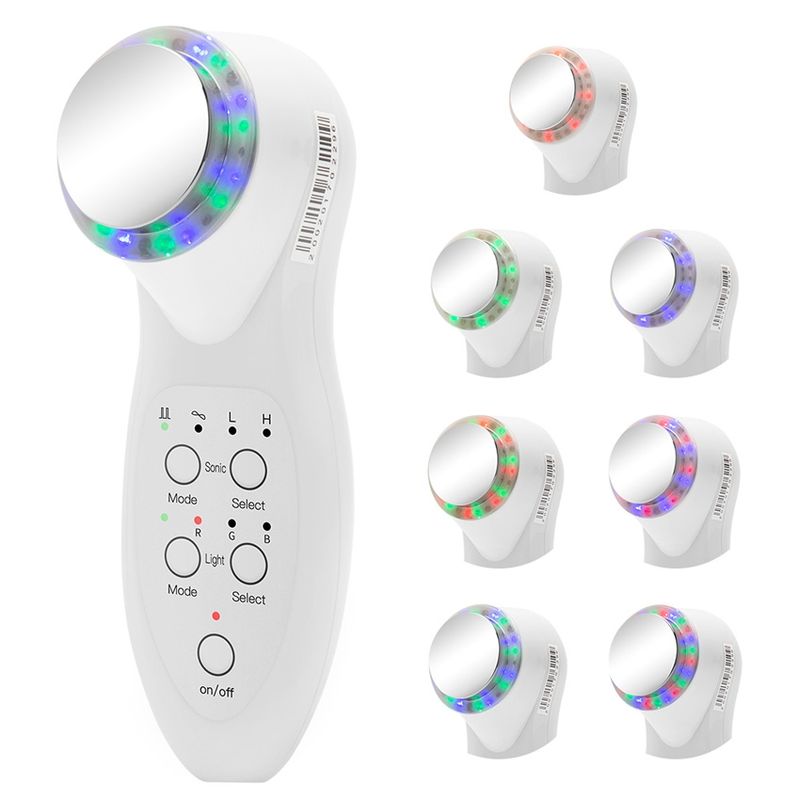 TIOZONEY - Masajeador Facial de Ultrasonido y Cavitación con Luz LED