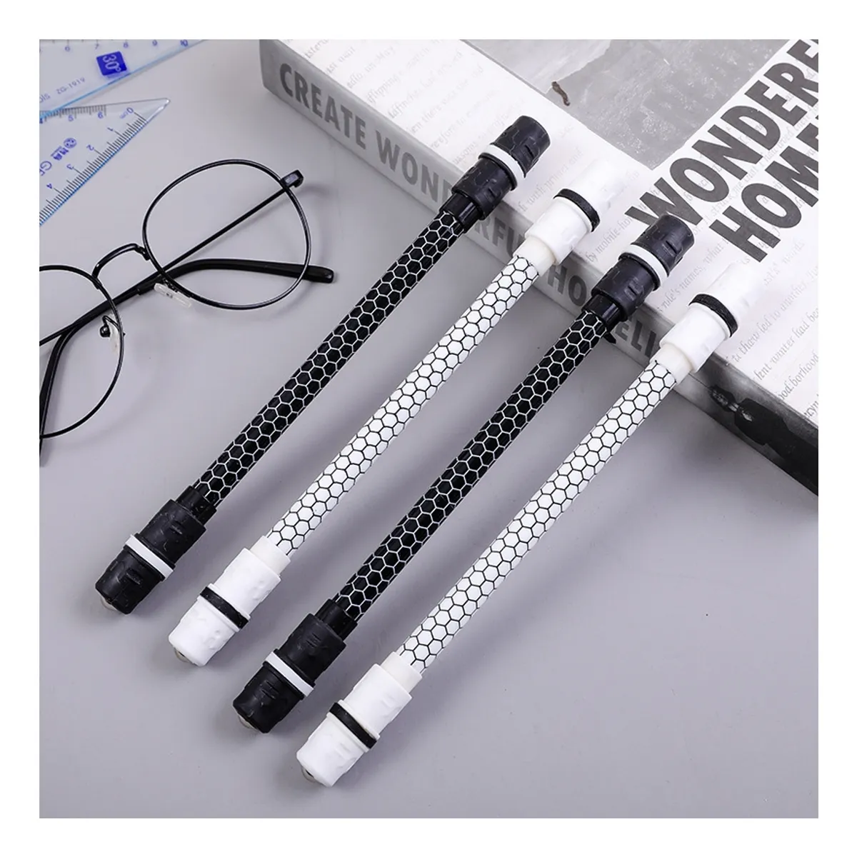 ZG STORE - 4u Pen Spinning Lápiz Pasta Giratorio Juguete Antiestrés BN