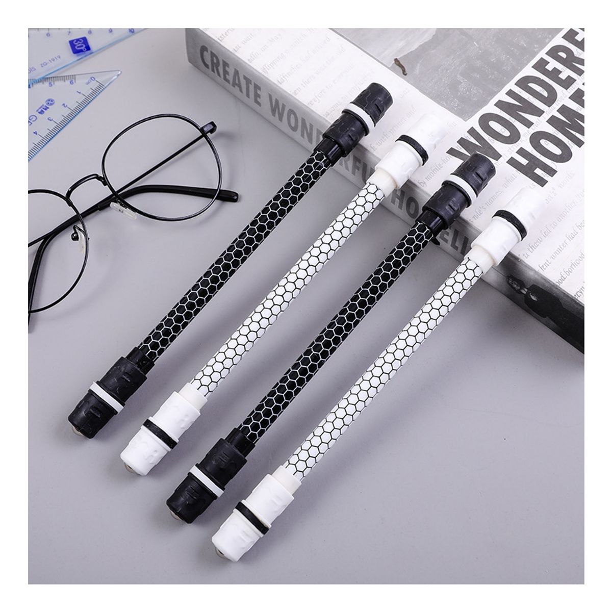 ZG STORE - 4u Pen Spinning Lápiz Pasta Giratorio Juguete Antiestrés BN