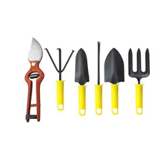MOHICAN - PROMO TIJERA PODAR 8''+SET HERRAMIENTAS 5 PZA MANGO PLÁSTICO