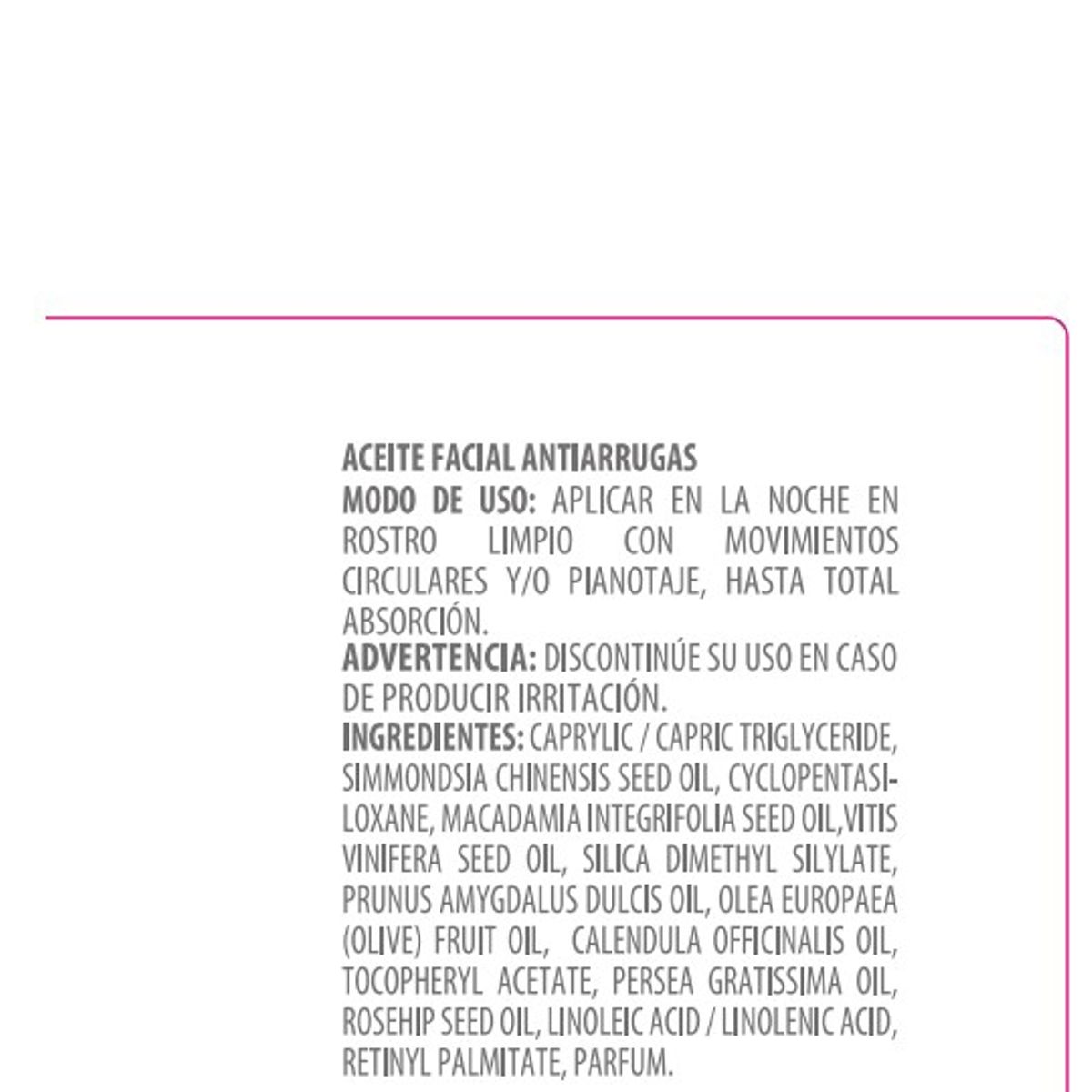 LASSERRE COSMETIQUE - Aceite Facial Antiarrugas 30 ml Lasserre Cosmétique