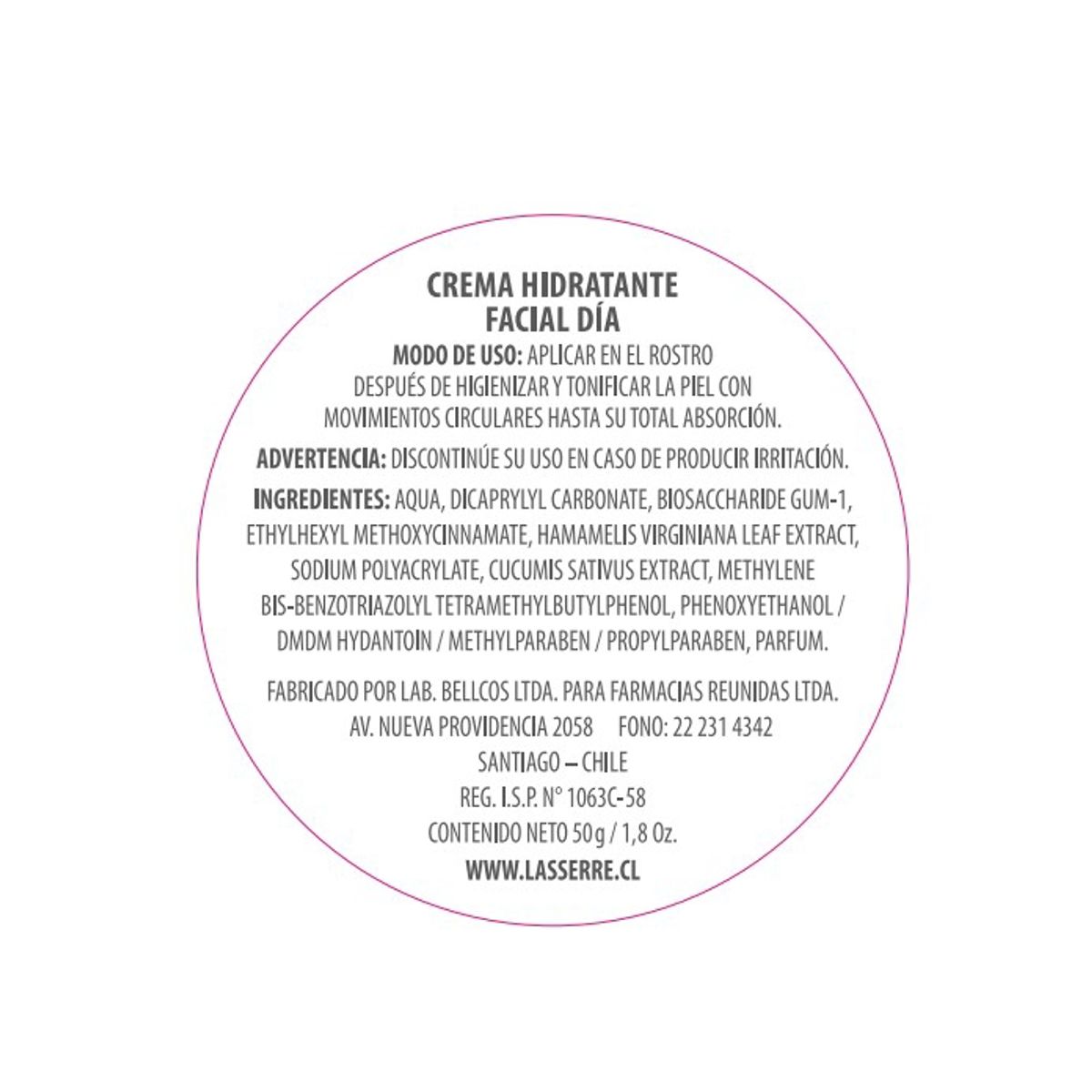 LASSERRE COSMETIQUE - Crema Hidratante Facial Día 50 g Lasserre Cosmétique