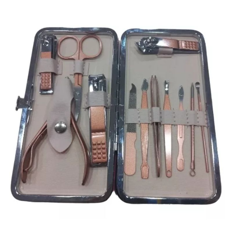 GENERICO - Set De Manicura Cortauñas Kit De Aseo Profesional 12 pzas