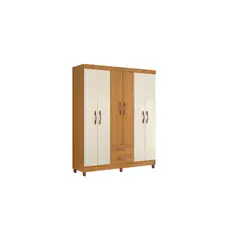 TAHUARI - Closet Ambar 6 puertas roble carvalho grife off white