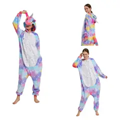 MEDIA LUNA - Pijama Disfraz Enterito de Unicornio Estrella para Adulto
