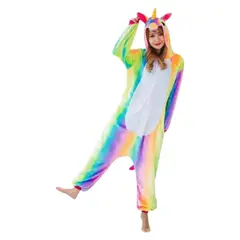 MEDIA LUNA - Pijama Disfraz Enterito de Unicornio Colors para Adulto