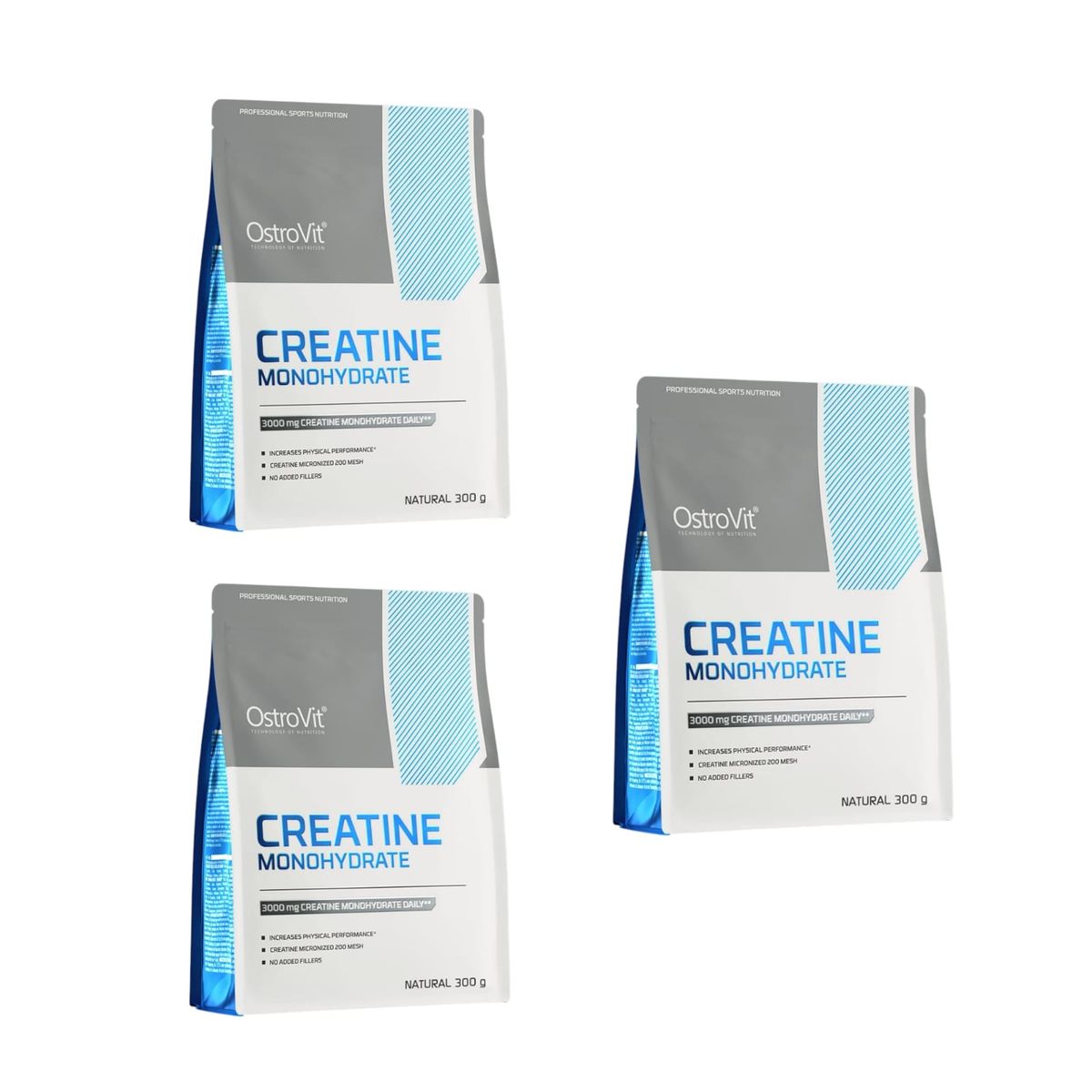 OSTROVIT - PACK 3 CREATINAS MONOHIDRATADAS OSTROVIT 900GR EN TOTAL