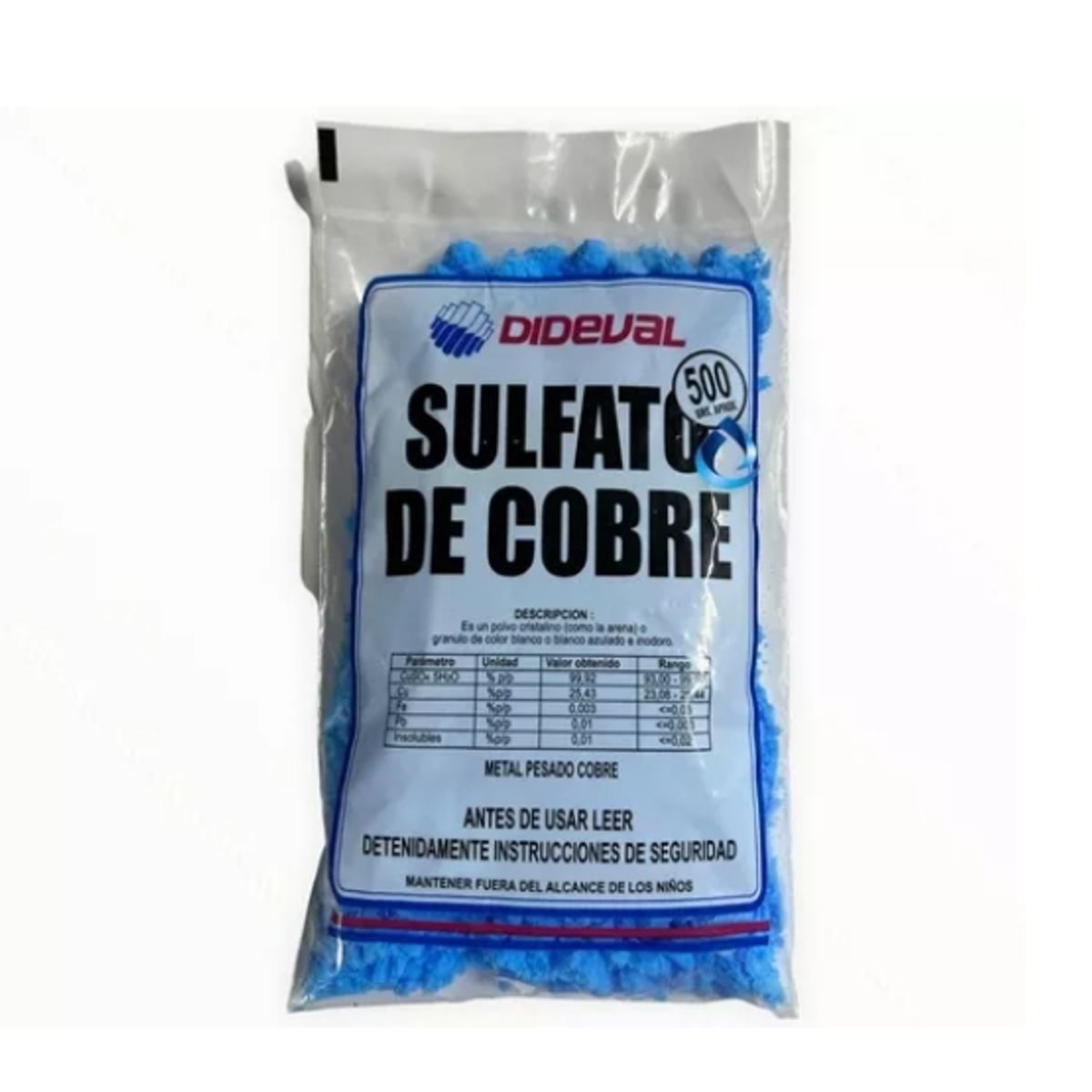 GENERICO - Sulfato De Cobre Alguicida Para Piscina 500grs