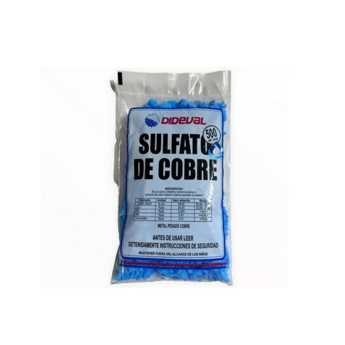 GENERICO - Sulfato De Cobre Alguicida Para Piscina 500grs