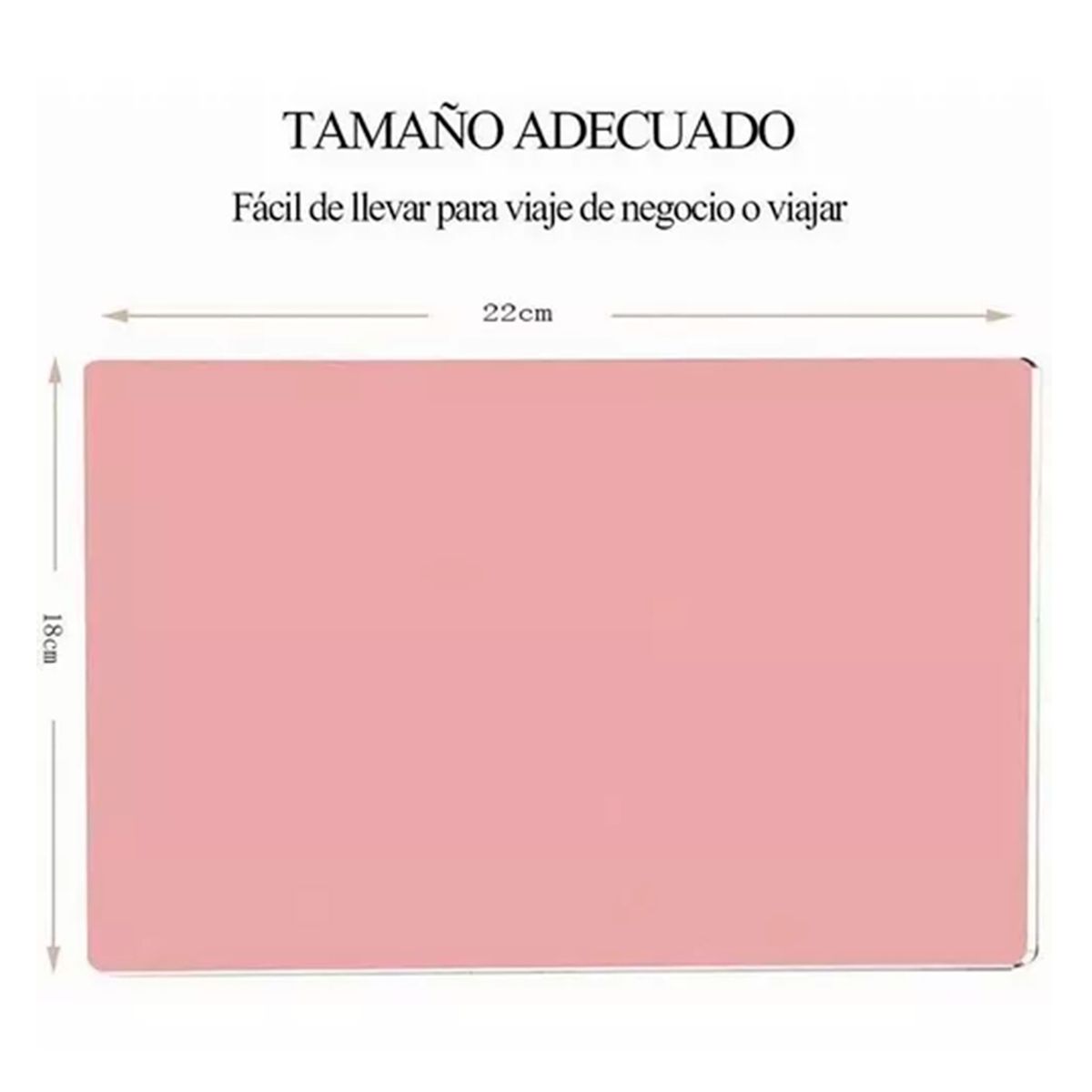 GENERICO - Mousepad Metálico De Aluminio Con Antiderrapante Oro Rosa