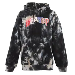 WHATUP - Poleron Men Mixed Tie Dye - Negro