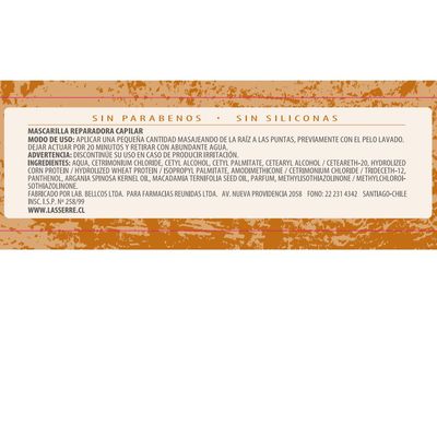 Imagen 2 del producto Mascarilla Reparadora Capilar 250 g Lasserre Cosmétique