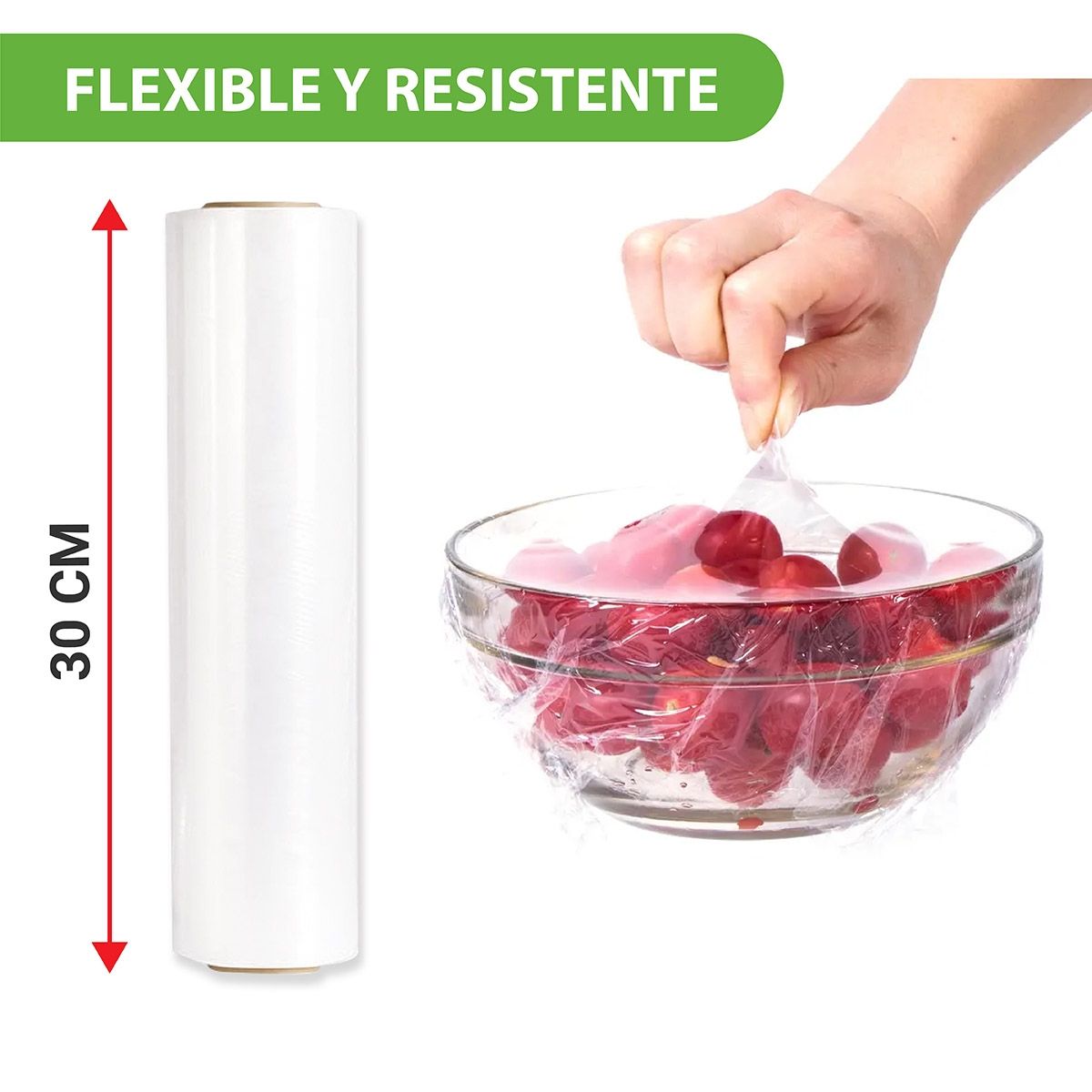 GENERICO - Film Plástico Cocina Rollo Papel Alusa 30cms X 500mts