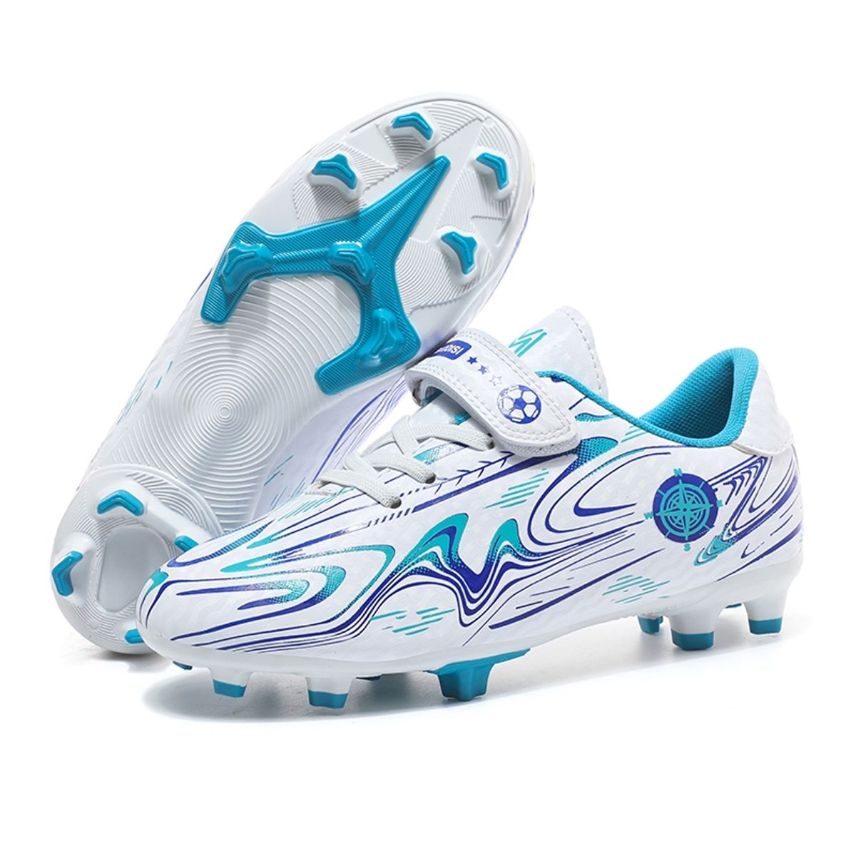 SHANDIAN - Zapatos de futbol niño FG zapatillas de futbol unisex niño