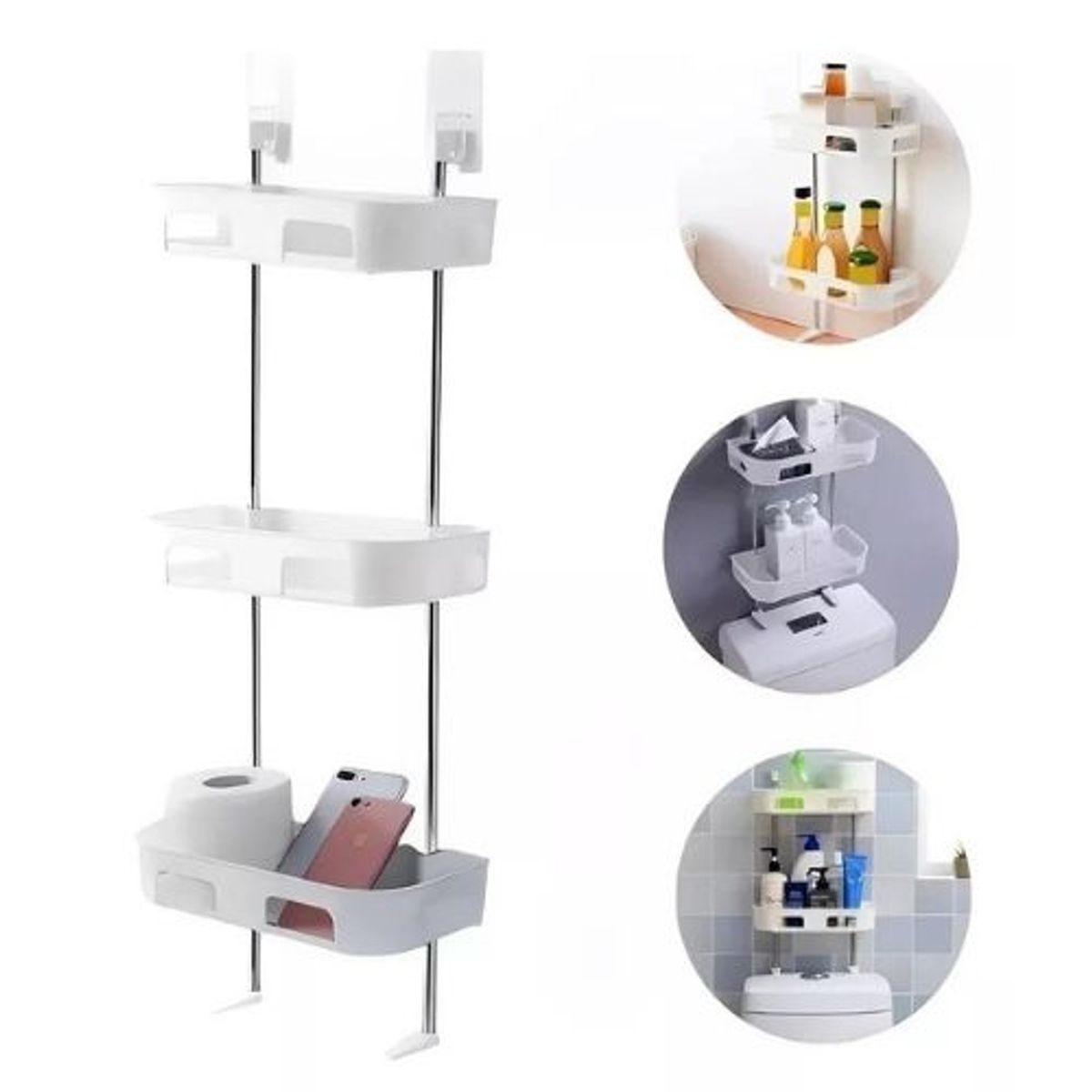 GENERICO - Estante Organizador para Baño 3 Niveles